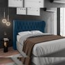 Cabeceira Cama Queen 174 cm Maldivas Veludo Azul Com Frame Italian Flex - 4
