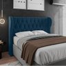 Cabeceira Cama Queen 174 cm Maldivas Veludo Azul Com Frame Italian Flex - 2