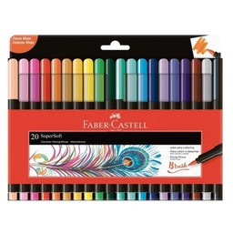 Kit Caneta Hidrográfica Supersoft Brush 150720soft 20 Cores - Faber Castell - 3