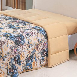 Edredom Cobertor Casa Scarpa Sonnet Queen Malha Estampada Dupla Face Algodão - Pet - Mostarda - 3