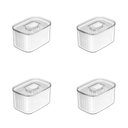 Ver imagem 1 de Conjunto Organizadores de Geladeira Clear Fresh 4 Peças 650 Ml Transparente ou