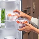 Ver imagem 3 de Conjunto Organizadores de Geladeira Clear Fresh 4 Peças 650 Ml Transparente ou