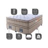 Cama Box Queen Colchão Ortofirm + Box 158x198x71 Double Face Espuma D33 Dourado - 3
