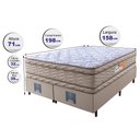 Ver imagem 2 de Cama Box Queen Colchão Ortofirm + Box 158x198x71 Double Face Espuma D33 Dourado