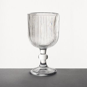 Conjunto de 6 Taças de Vidro Canelado para Água 390ml