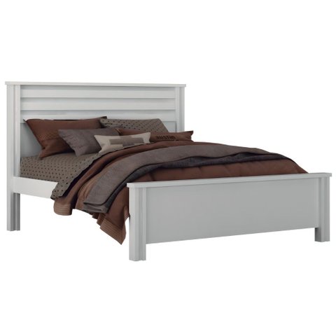 Cama Casal com Detalhes Frisados Seul Leifer