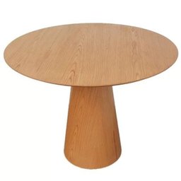 Mesa de Jantar Cone 80cm Base Madeira Freijó Tampo Freijó - 1