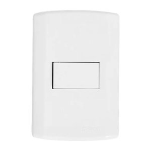 Interruptor 1 Tecla Paralela com Placa 4x2 Pluzi Pluzie:branco
