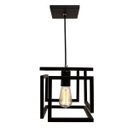 Ver imagem 1 de pendente infinity poptem cubo aluminio preto luminária lustre 20cm sala