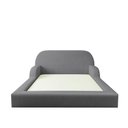 Ver imagem 5 de Cama Colchão Casal Montessoriana Infantil Proteção Lateral Cor:grafite