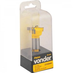 Fresa com dentes de vídea/metal duro para dobradiça tipo caneco 26 mm com 2 dentes Vonder - 2