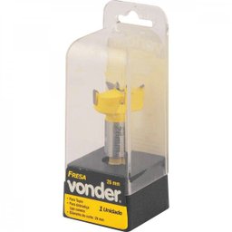 Fresa com dentes de vídea/metal duro para dobradiça tipo caneco 26 mm com 2 dentes Vonder - 3