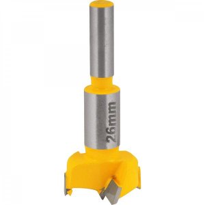 Fresa com dentes de vídea/metal duro para dobradiça tipo caneco 26 mm com 2 dentes Vonder