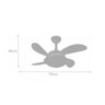 Ventilador de Teto Volare Ventax Uno Mini Fly 4 Pás Branco - 2