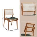 Ver imagem 4 de Sala de Jantar Mesa Ellis com 8 Cadeiras Eva Premium Jade Off White Imbuia Nat