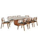 Ver imagem 2 de Sala de Jantar Mesa Ellis com 8 Cadeiras Eva Premium Jade Off White Imbuia Nat