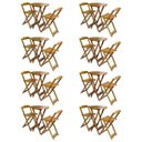 Ver imagem 1 de Kit 8 Jogos De Mesa Bistrô De Madeira Com 2 Cadeiras Dobravel Ideal Para Bar E Restaurante Mel