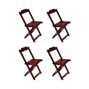 Ver imagem 1 de Kit 4 Cadeiras de Madeira Dobravel Imbuia