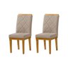 Kit 2 Cadeiras Estofadas de Jantar Desmontável com Base e Pés em Madeira Maciça Diana em Suede - 1