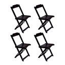 Ver imagem 1 de Kit 4 Cadeiras de Madeira Dobravel Tabaco