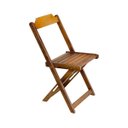 Ver imagem 3 de Jogo De Mesa Dobravel Com 4 Cadeiras Tampo Redondo 70x70 Mel