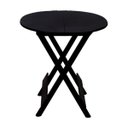 Ver imagem 4 de Jogo de Mesa Dobrável com 4 Cadeiras Tampo Redondo 70x70 Preto