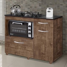 Balcão de Cozinha para Cooktop 2 Portas Violeta Kaiki Móveis - 1
