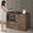 Ver imagem 4 de Balcão de Cozinha para Cooktop 2 Portas Violeta Kaiki Móveis