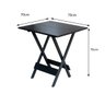 Jogo de Mesa com 4 Cadeiras de Madeira Dobrável 60x60 Ideal para Bar e Restaurante - Preto - 2