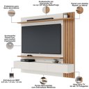 Ver imagem 3 de Painel para TV 70 pol com Bancada Suspensa 180cm Will C04 Off White Matte Freijó - Lyam Decor