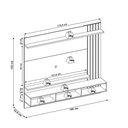 Ver imagem 4 de Painel para TV 70 pol com Bancada Suspensa 180cm Will C04 Off White Matte Freijó - Lyam Decor