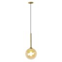 Ver imagem 1 de Pendente Dourado De Vidro Globo Ambar Lavabo Zan90