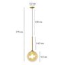 Pendente Dourado De Vidro Globo Ambar Lavabo Zan90 - 4