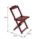 Ver imagem 2 de Kit 2 Jogos de Mesa com 4 Cadeiras de Madeira Dobrável 60x60 Ideal para Bar e Restaurante - Imbuia
