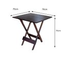 Ver imagem 3 de Kit 4 Jogos de Mesa com 4 Cadeiras de Madeira Dobrável 60x60 Ideal para Bar e Restaurante - Imbuia