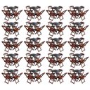 Ver imagem 1 de Kit 20 Jogos de Mesa com 4 Cadeiras de Madeira Dobrável 60x60 Ideal para Bar e Restaurante - Imbuia
