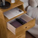 Ver imagem 3 de Conjunto de 2 Mesa de Cabeceira Luxo Ii New com 4 Gavetas Freijo