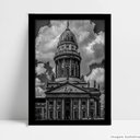 Ver imagem 1 de Quadro Decorativo Monumento Cidade Berlim em Moldura Caixa Tacolado Moldura Caixa 3cm Branca sem Vid