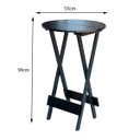 Ver imagem 2 de Conjunto de Mesa Bistrô de Madeira com 2 Cadeiras Dobravel Ideal para Bar e Restaurante Preto
