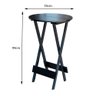 Conjunto De Mesa Bistrô De Madeira Com 4 Cadeiras Dobravel Ideal Para Bar E Restaurante Preto - 5