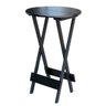Conjunto De Mesa Bistrô De Madeira Com 4 Cadeiras Dobravel Ideal Para Bar E Restaurante Preto - 3