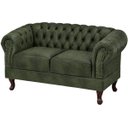 Ver imagem 2 de Namoradeira Chesterfield Duque 2 Lugares em Dallas Verde Musgo