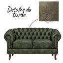 Ver imagem 5 de Namoradeira Chesterfield Duque 2 Lugares em Dallas Verde Musgo