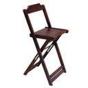 Ver imagem 2 de Jogo De Mesa Bistrô De Madeira Com 4 Cadeiras Dobravel Ideal Para Bar E Restaurante Imbuia