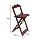 Ver imagem 4 de Jogo De Mesa Bistrô De Madeira Com 4 Cadeiras Dobravel Ideal Para Bar E Restaurante Imbuia