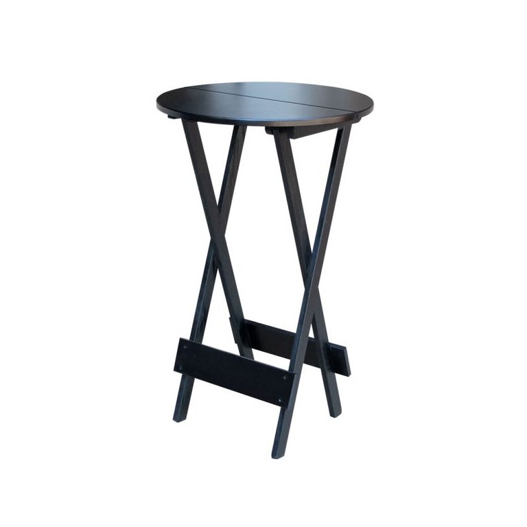 Mesa De Madeira Bistrô Dobravel Ideal Para Bar E Restaurante Preto