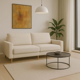 Sofá na Caixa Fit 03 Lugares Living 180cm Bouclé - 2