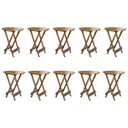 Ver imagem 1 de Kit 10 Mesas De Madeira Bistrô Dobravel Ideal Para Bar E Restaurante Mel