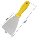 Ver imagem 3 de Desempenadeira Nivelopro 80cm Lâmina em Aço Inox + Espátula Profissional 6cm Aço Carbono Pvc