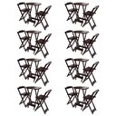 Ver imagem 1 de Kit 8 Jogos De Mesa Bistrô De Madeira Com 2 Cadeiras Dobravel Ideal Para Bar E Restaurante Tabaco